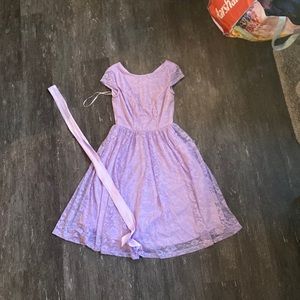 Womens extra small purple dress with belt